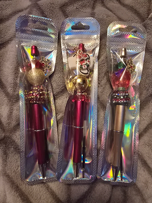 Christmas Beaded Pens